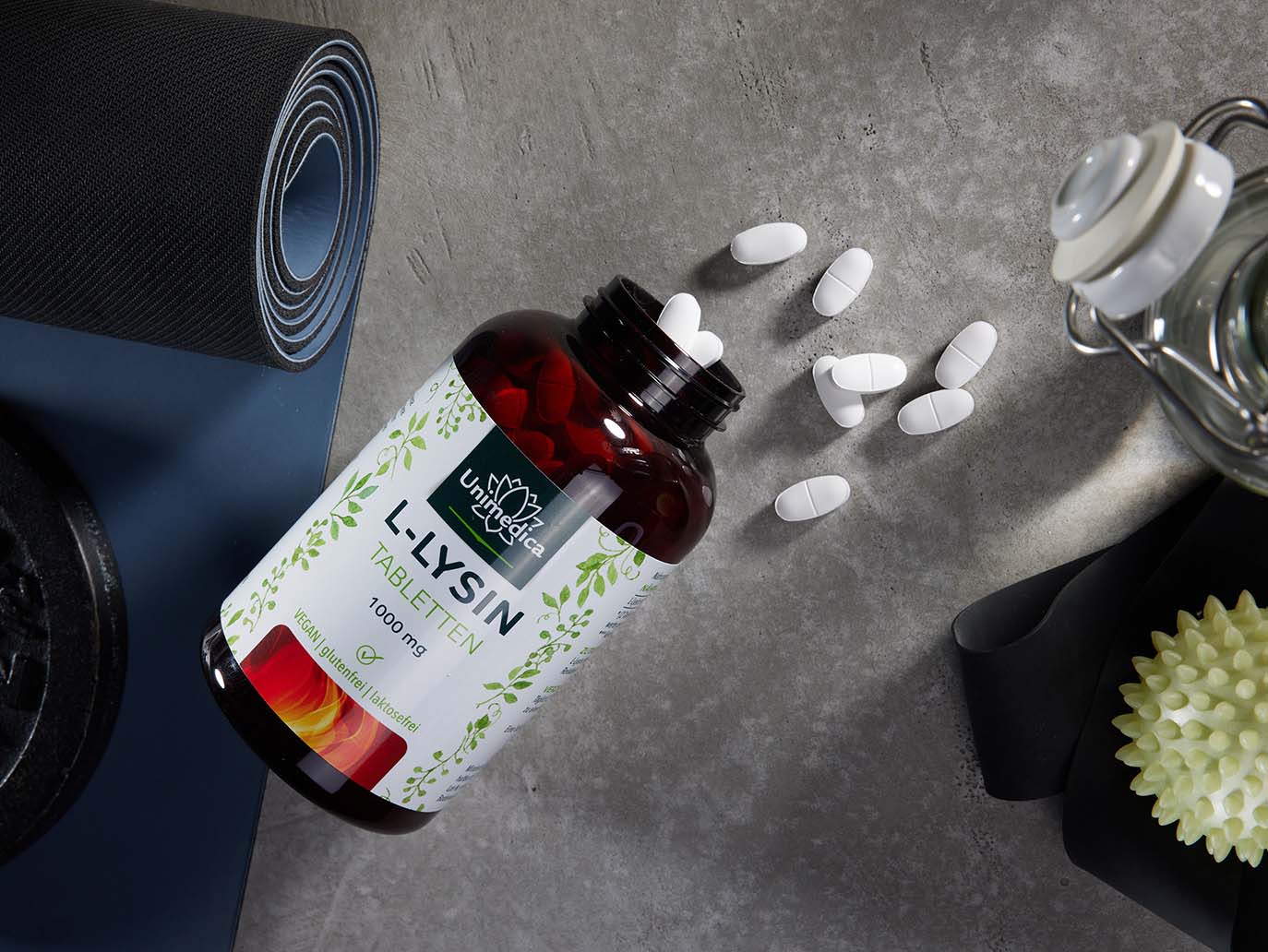 L-Lysin HCl - 2.000 mg pro Tagesdosis (2 Tabletten) - 360 Tabletten - von Unimedica